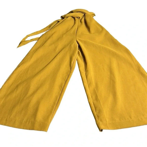 Y2K,vtg, Favlux jumpsuit,YELLOW sz S. WIDE leg, Boho,capri,Lagenlook,academia EC - Picture 9 of 16